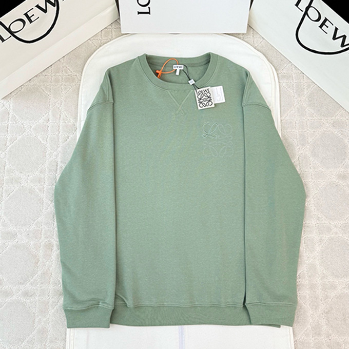 loewe embroidered logo crew neck sweatshirt
